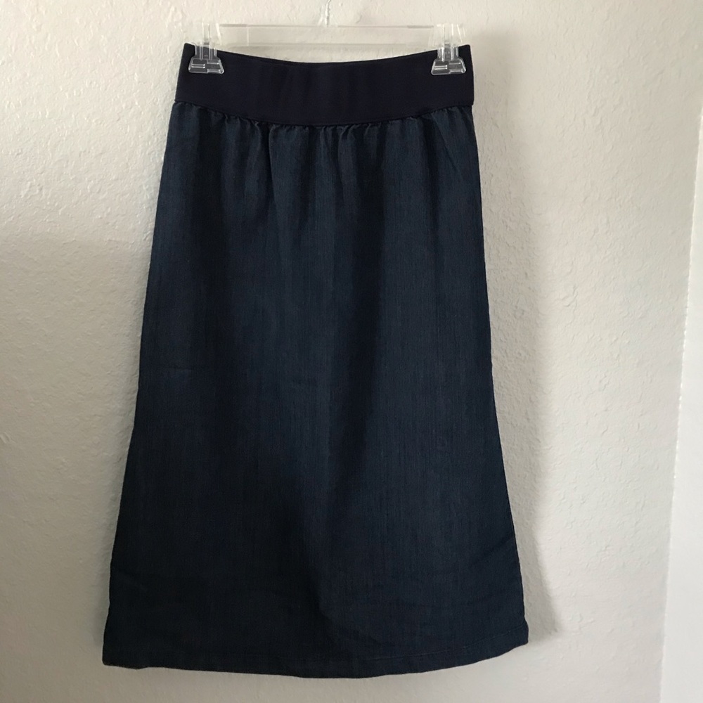 The Skirt Outlet midi denim skirt